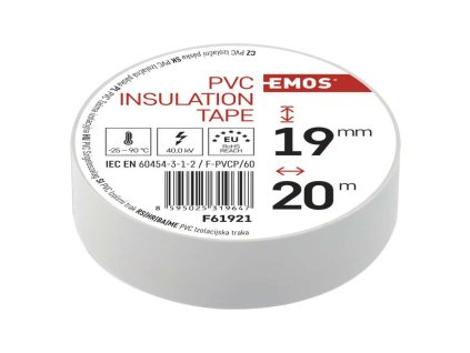 EMOS F61921 Paska IZOL.PVC 19/20 biela 