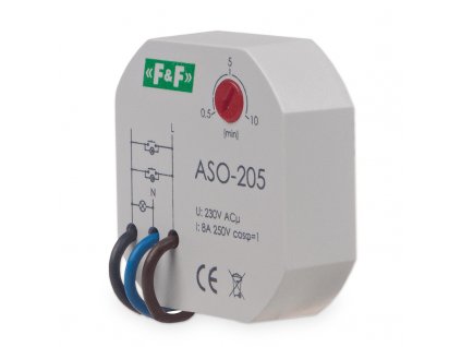 Spínač schodišťový ASO-205 10A, 230V AC, 0,5÷10min, ovládanie s "L", O 55, do krabice