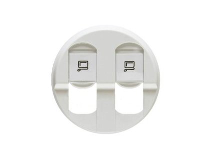 LE 068252 CEL kryt zasuvky RJ45 2 vystupy biely