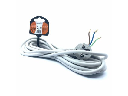 Solight PF22 flexo šnúra, 3x 1,5mm2, biela, 5m