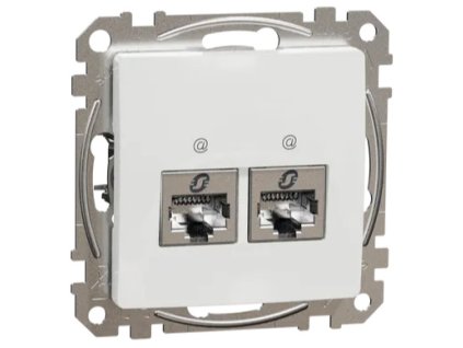 SCHNEIDER SDD111467S Sedna Dátová zásuvka 2xRJ45 kat. 6A STP biela