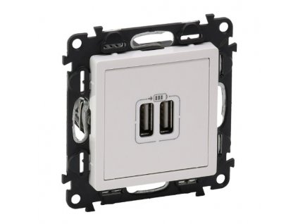 LE 753112 VALL dvojita nabijacka USB biela