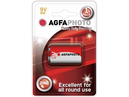 AgfaPhoto AP-6F22-1S zinková batéria 9V, shrink 1ks