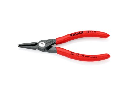 KNIPEX 4811J1 Presné kliešte pre poistné krúžky s protišmykovou máčanou rukoväťou 140 mm