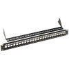 ON-PLKD-24BKRMZ PATCH PANEL U 19" 24P 1U BK S VYVÄZOVANÍM PRÁZDNY