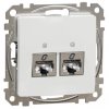 SCHNEIDER SDD111467S Sedna Dátová zásuvka 2xRJ45 kat. 6A STP biela