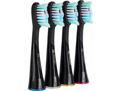 Náhradní hlavice ke kartáčkům Meriden Sonic+ Professional Black (MS589B) 4ks