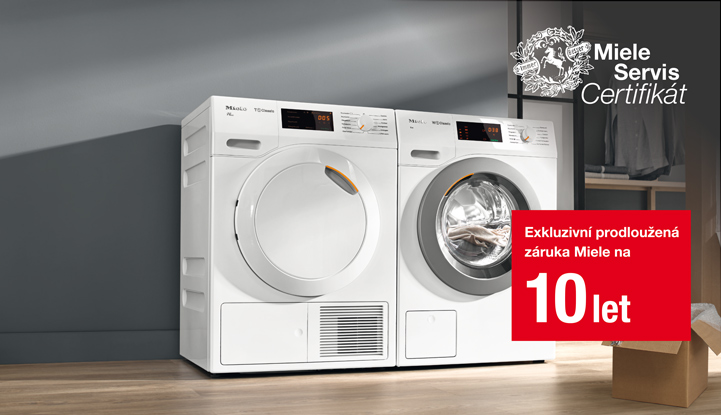 10 let záruka na vybrané pračky a sušičky Miele - ukončeno