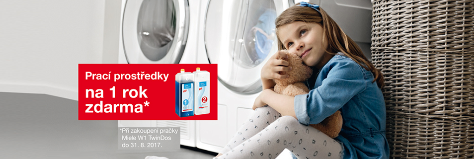 K pračkám Miele TwinDos prací prostředky na půl roku ZDARMA