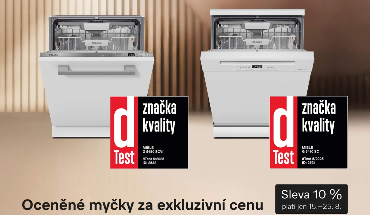 Oceněné myčky Miele se slevou