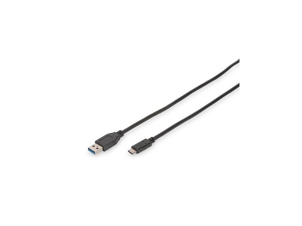 Digitus USB Type-C connection cable, type C to A M/M, 1.0m, Super Speed, bl