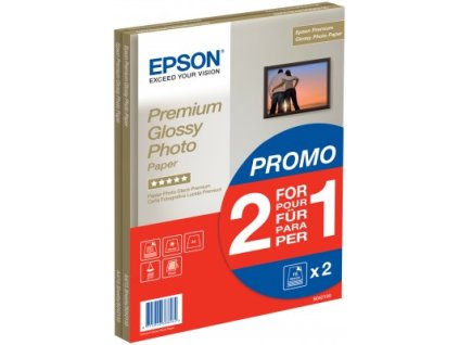 EPSON paper A4 - 255g/m2 - 2x15sheets - photo premium glossy (2 for 1 PROMO)