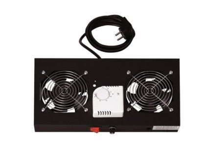 Digitus 19" větrací jednotka, 1U, 2 ventilátory, černá