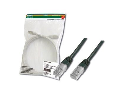 Digitus Patch Cable, UTP, CAT 5e, AWG 26/7, měď, černý 2m