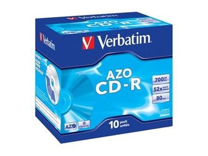 VERBATIM CD-R AZO 700MB, 52x, jewel case 10 ks