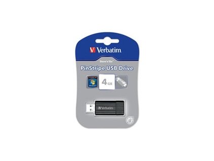 VERBATIM USB Flash Disk Store 'n' Go PinStripe USB 4GB, černý