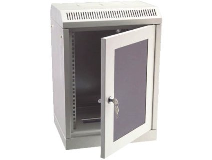OCRACK 10" OCC-10-12U-S rozvaděč nástěnný 12U/280mm skleněné dveře