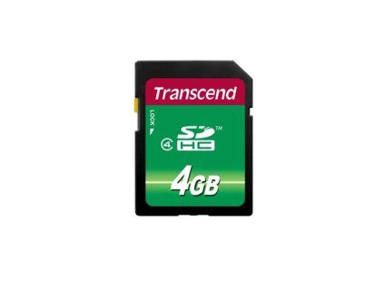 Transcend 4GB SDHC (Class 4)  paměťová karta, modrá/černá