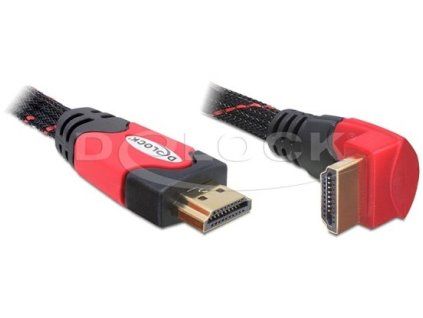 Delock HDMI 1.4 kabel A/A samec/samec pravoúhlý, délka 2 metry