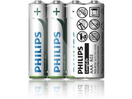 Philips baterie AAA LongLife zinkochloridová - 4ks