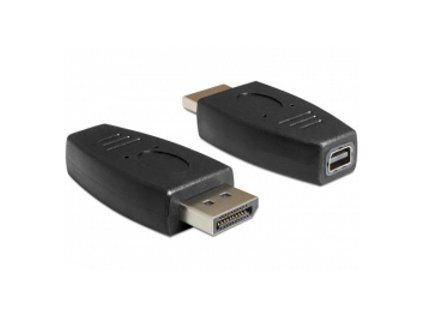 Delock adaptér Displayport samec > Displayport mini samice, černá