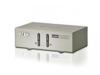 ATEN KVM switch CS-72U USB 2PC audio, with custom cables 1,2m