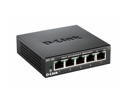 D-Link DES-105/E 5-port 10/100 Metal Housing Desktop Unmanaged Switch