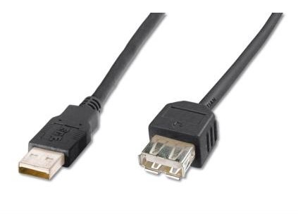 Digitus USB kabel prodlužovací A-A, 1.8m, černý