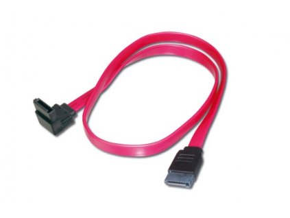 Digitus SATA  II/III připojovací kabel, L-typ ,90° úhlový - rovný 0,5m