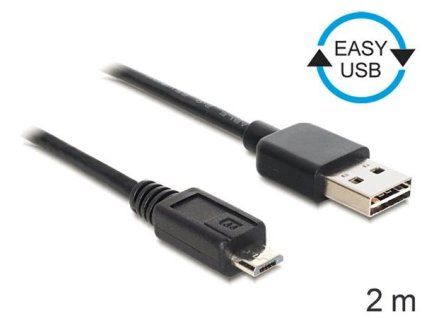 Delock kabel EASY-USB 2.0-A samec > USB 2.0 micro-B samec 2 m