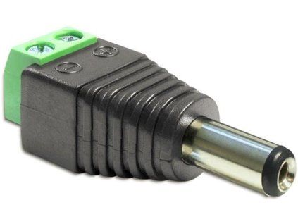 Delock Adaptér DC 2,5 x 5,5 mm samec > svorkovnice 2 piny