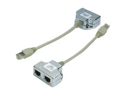 DATACOM "Y" adaptér STP CAT5E  PC / TEL+TEL