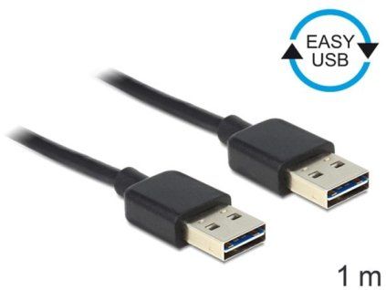 Delock Kabel EASY-USB 2.0-A samec > samec   1 m
