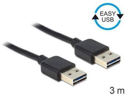 Delock Kabel EASY-USB 2.0-A samec > samec  3 m
