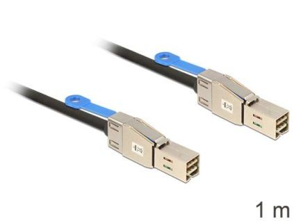 Delock Kabel Mini SAS HD x 4 SFF 8644 samec > Mini SAS HD x 4 SFF 8644 samec 1 m