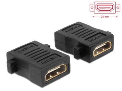 Delock Adaptér HDMI A samice > samice s otvory pro šrouby
