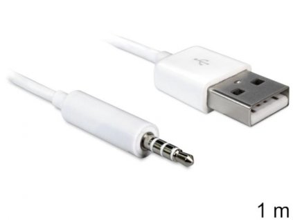 Delock Cable USB-A samec > Stereo jack 3.5 mm samec 4 pin IPod Shuffle 1 m