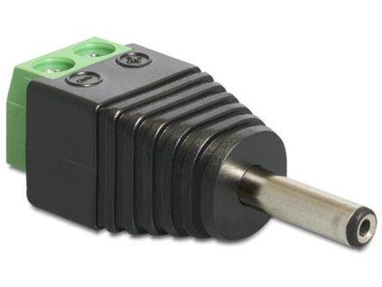 Delock Adaptér DC 1,3 x 3,5 mm samec > svorkovnice 2 piny