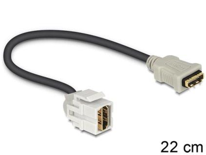 Delock Keystone modul HDMI samice > HDMI samice 250° s kabelem