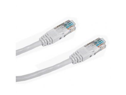 DATACOM Patch cord UTP CAT5E 0,25m bílý