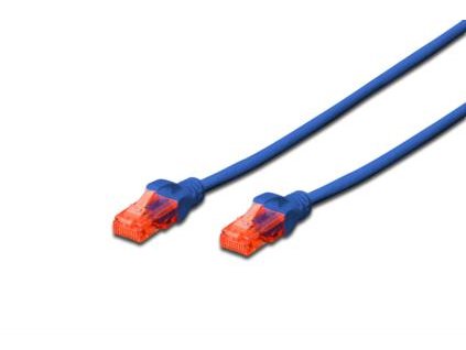 Digitus Ecoline Patch Cable, UTP, CAT 6e, AWG 26/7, modrý 3m, 1ks