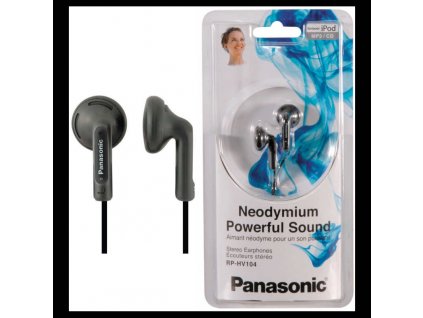 Panasonic RP-HV104E-K, drátové sluchátka, do uší, 3,5mm jack, kabel 1,2m, černá