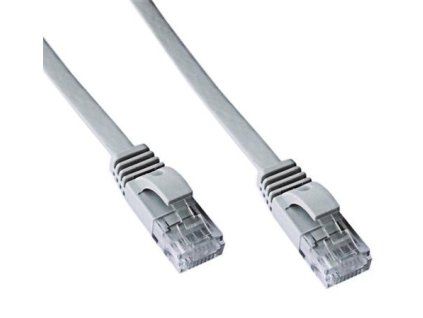 DATACOM Patch cord UTP CAT6 0,5m šedý FLAT plochý