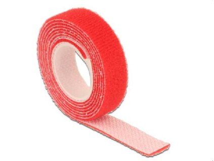 Delock Hook-and-loop fasteners L 1 m x W 13 mm roll red