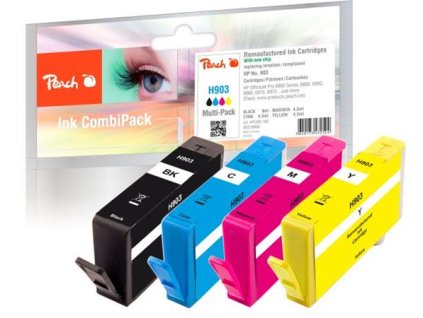 PEACH kompatibilní cartridge HP No. 903, Multi-Pack1x bk,c,m,y