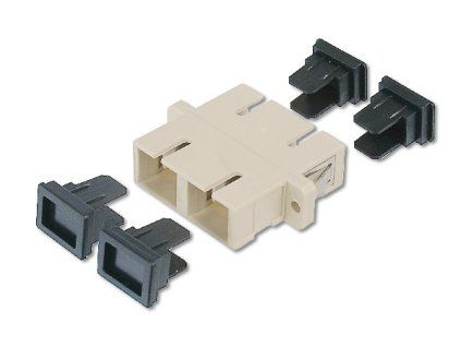 Digitus SC / SC Duplex Coupler, color grey Zirconia Ceramic Sleeve, Plastic housing, Multimode,inc.fixing material