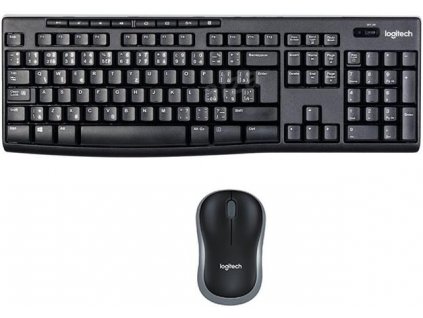 Logitech klávesnice s myší Wireless Combo MK270, CZ/SK, černá