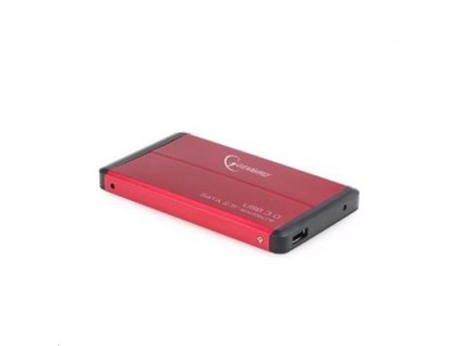 GEMBIRD Externí box pro 2.5" zařízení, USB 3.0, SATA, červený