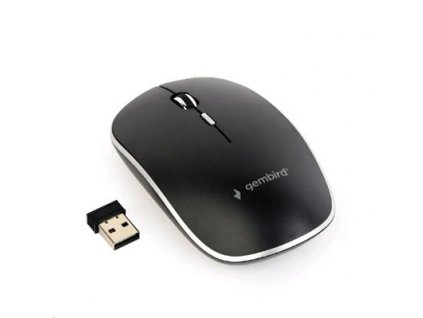 GEMBIRD Myš MUSW-4B-01, černá, bezdrátová, USB nano receiver
