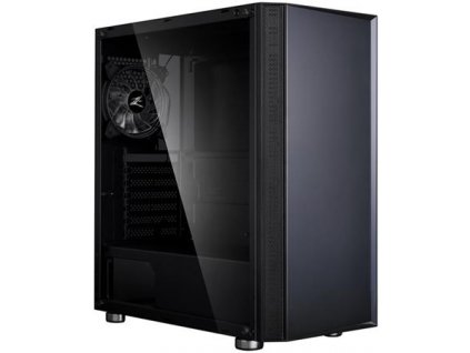 Zalman case miditower R2 black, bez zdroje, ATX, 1x 120mm RGB ventilátor, 1x USB 3.0, 2x USB 2.0, tvrzené sklo, černá